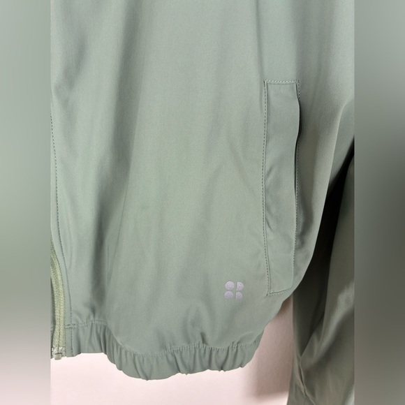 Sweaty Betty Explorer Jacket Medium Athletic Athleisure Sporty Green High Neck - Picture 5 of 10